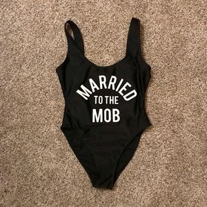 MARRIED TO THE MOB BATHING SUIT
